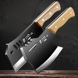 High Carbon Steel Manual Forging Knife, Household Slicing and Meat Cutting Knife, Chef Specific Axe Bone Chopping Knife