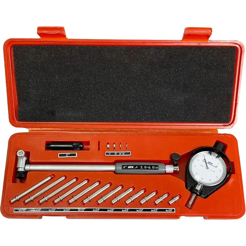 

Dial Indicator Bore Gage Set - 0.0005" Graduation (2"-6" Range)