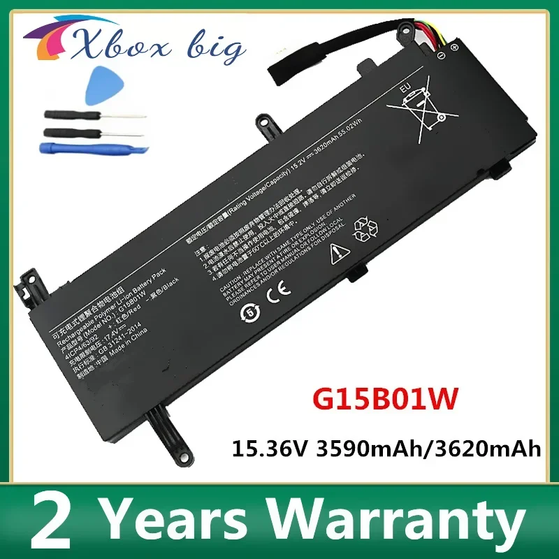 G15B01W G15BO1W Laptop Battery For XIAOMI 15.6'' i5 7300HQ GTX1050 GTX1060 1050Ti/1060 171502A1 1050Ti 15.36V 3590mAh