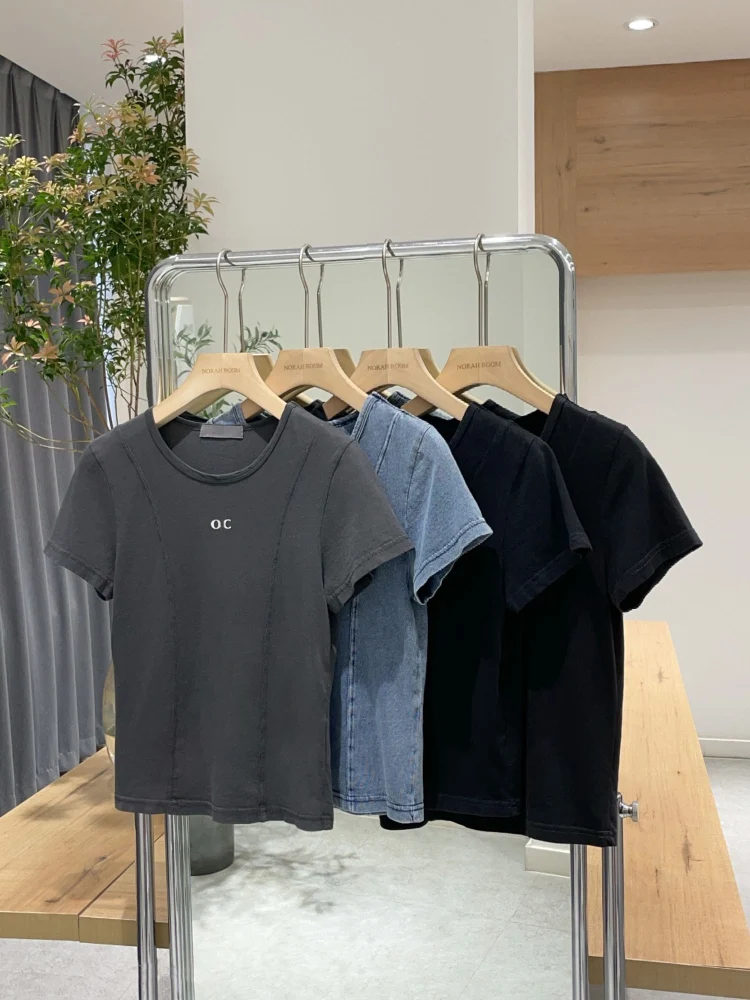 

Noxula Authentic Summer 2025, новый бренд OI, трафаретная печать, лоскутная футболка ort Sve, цвета, футболка для поездок на работу, корейская ве...