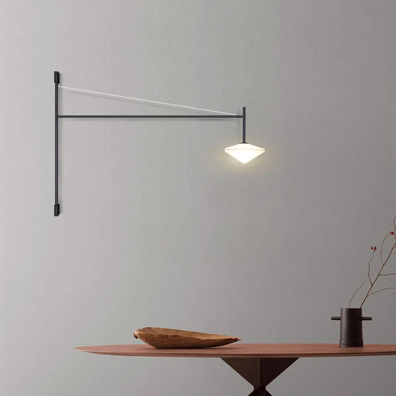 Minimalist Wall Light White Glass With Plug