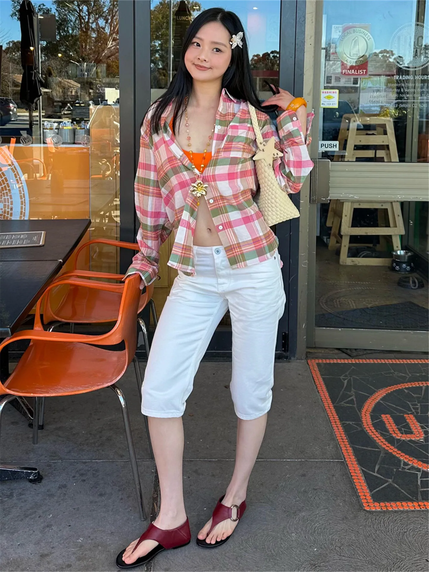 

Street Style White Seven-Five Jeans Women Summer Slimming Hot Girl Design Loose Leggings Low Waist Cotton Casual Jeans