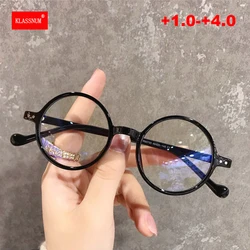 ラウンド老眼鏡女性拡大鏡老眼メガネ超軽量遠視力眼鏡男性視度 + 1.0 + 2.0 + 3.0 + 4.0レトログリーン