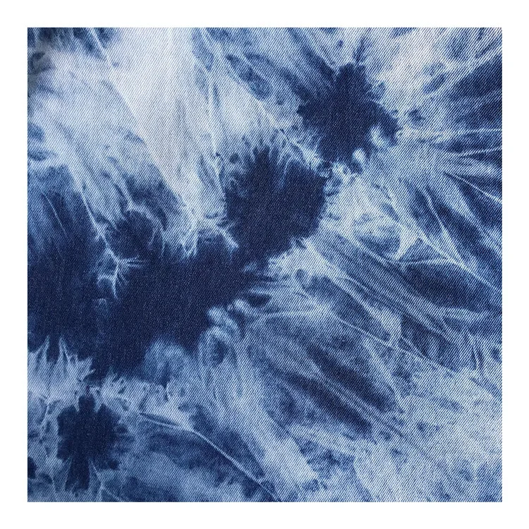 Washed Tie-dyed Denim Fabric By The Meter for Jeans Clothes Coats Sewing Thickened Blue Black Cotton Cloth Designer Diy Fashion