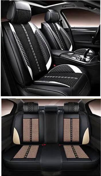 Full set car seat covers + Steering wheel cover for KIA Sorento 5 seats 2025-2015 Top quality breathable seat cushion seat case