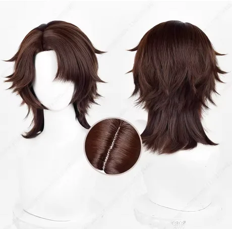 

Puppeteer Cosplay Wig 40cm Long Dark Brown Heat Resistant Synthetic Hair