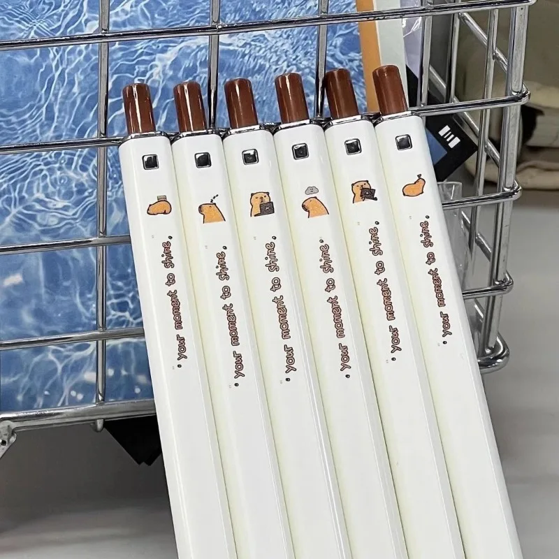 Adorable Panda Square-Shaped Retractable Gel Pen - Cute Press-to-Write Study Pen for Primary School Students