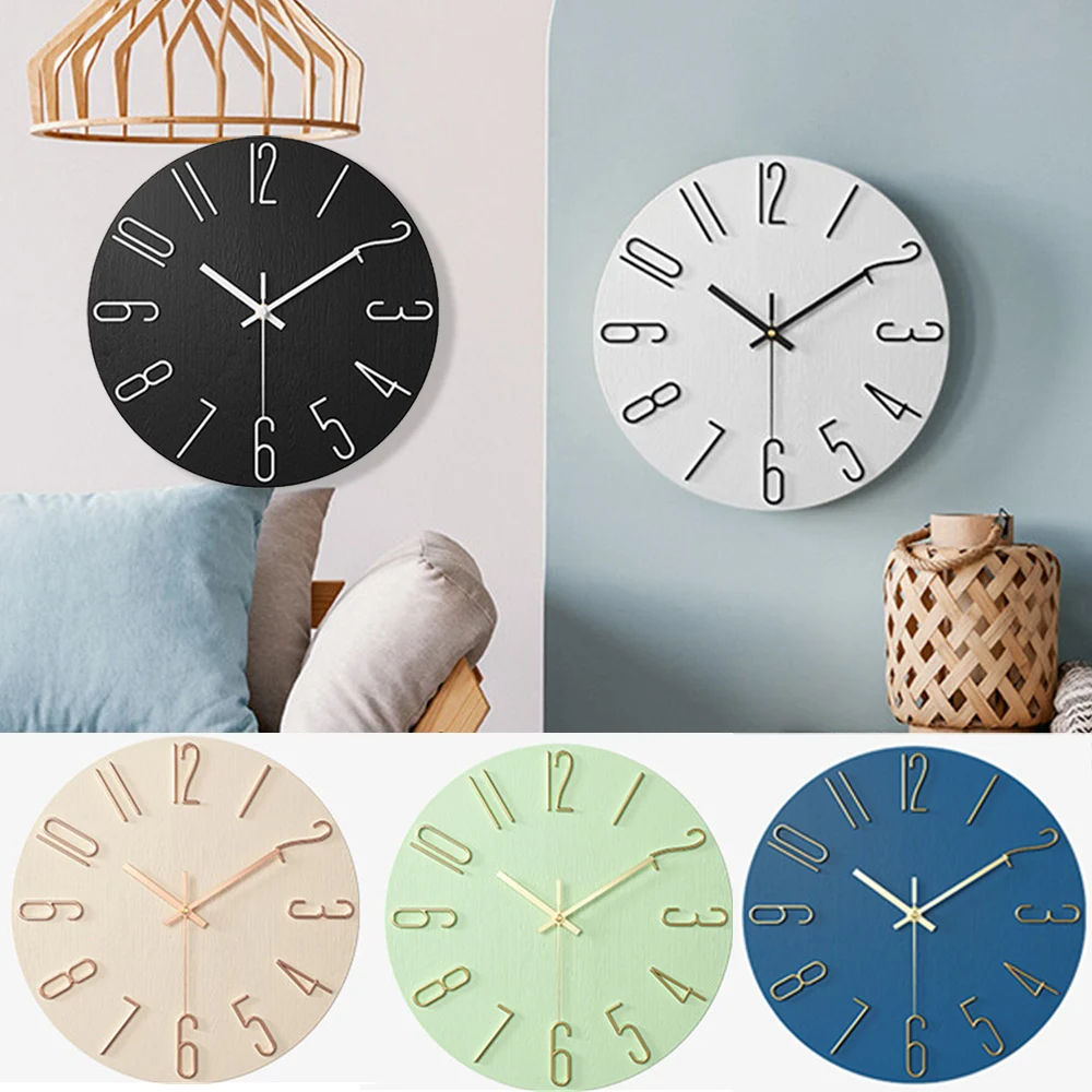 Wall Clock Battery Powered Clocks 12 inch Small Clock Analog Clock Suitable for Home Office Bedroom Kitchen Classroom School