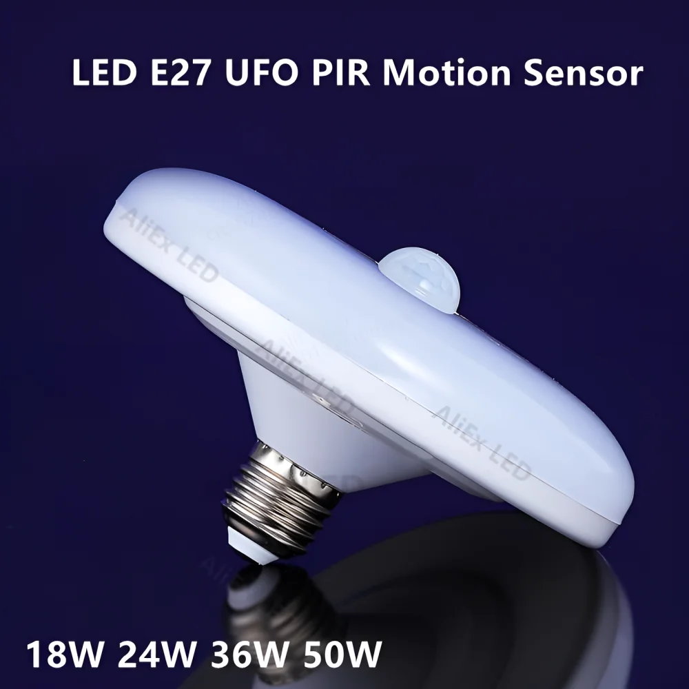 

LED E27 UFO PIR Motion Sensor Ceiling Lights PIR Night Light Sensor Wall Lamps AC220V 18W 24W 36W 50W 60Wfor Home Stairs Hallway