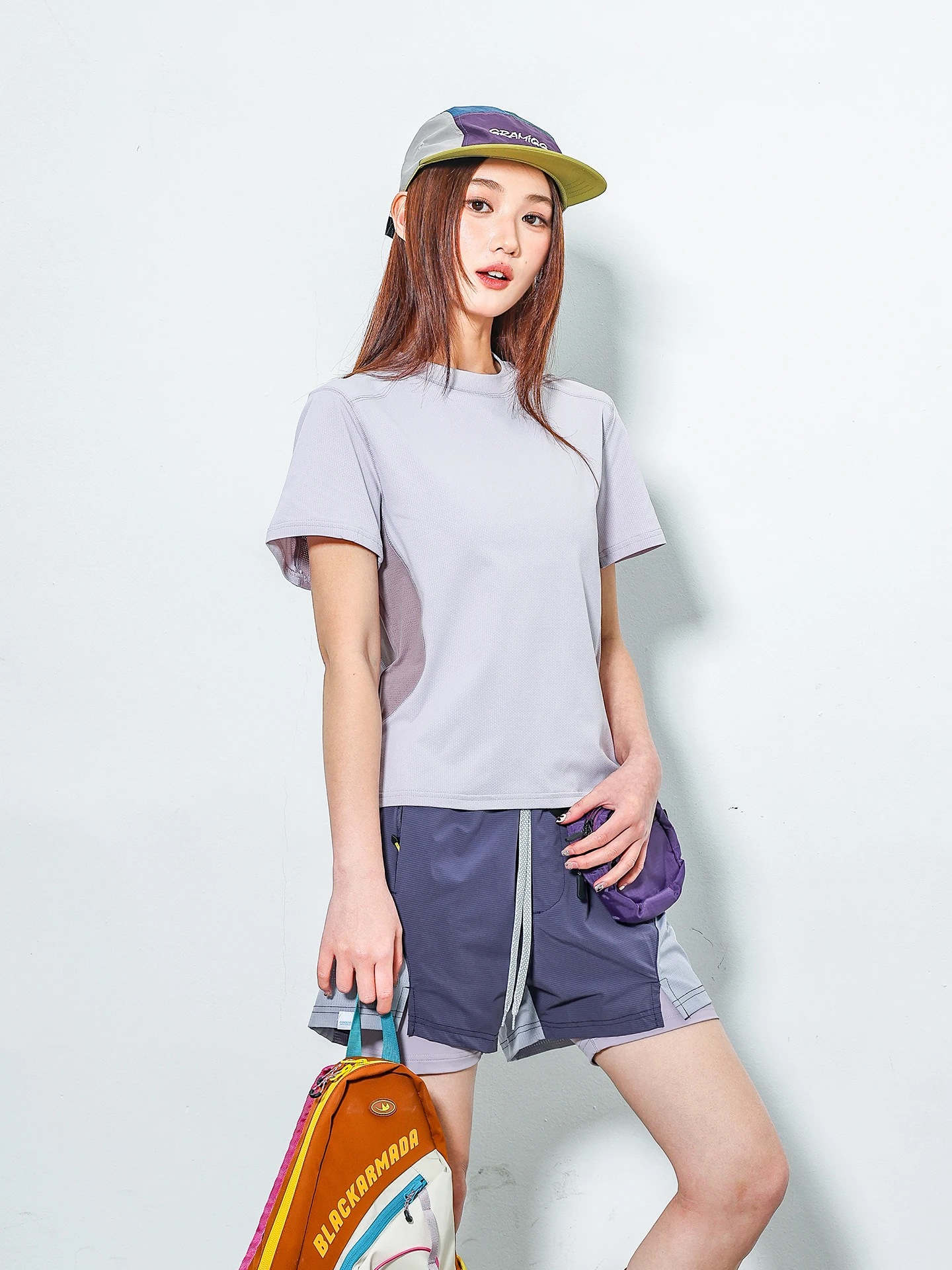 

Женская летняя спортивная футболка с круглым вырезом и коротким рукавом, свободного кроя, быстросохнущая, для активного отдыха, Color Blo Star