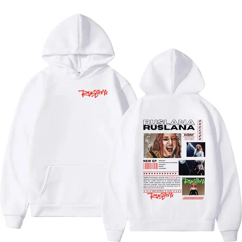 RUSLANA Tour 2025 Album Print Hoodie Men Women Vintage Long Sleeve Fashion Sweatshirt Hip Hop Loose Pullover Hoodies Streetwear