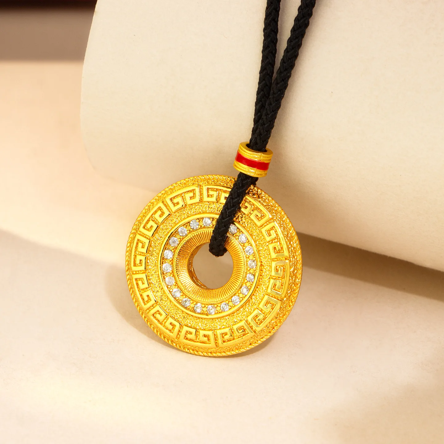 

Роскошный женский кулон из чистого золота 24K 9999 пробы с бриллиантами, цепочка на ключицу с ажурным дизайном