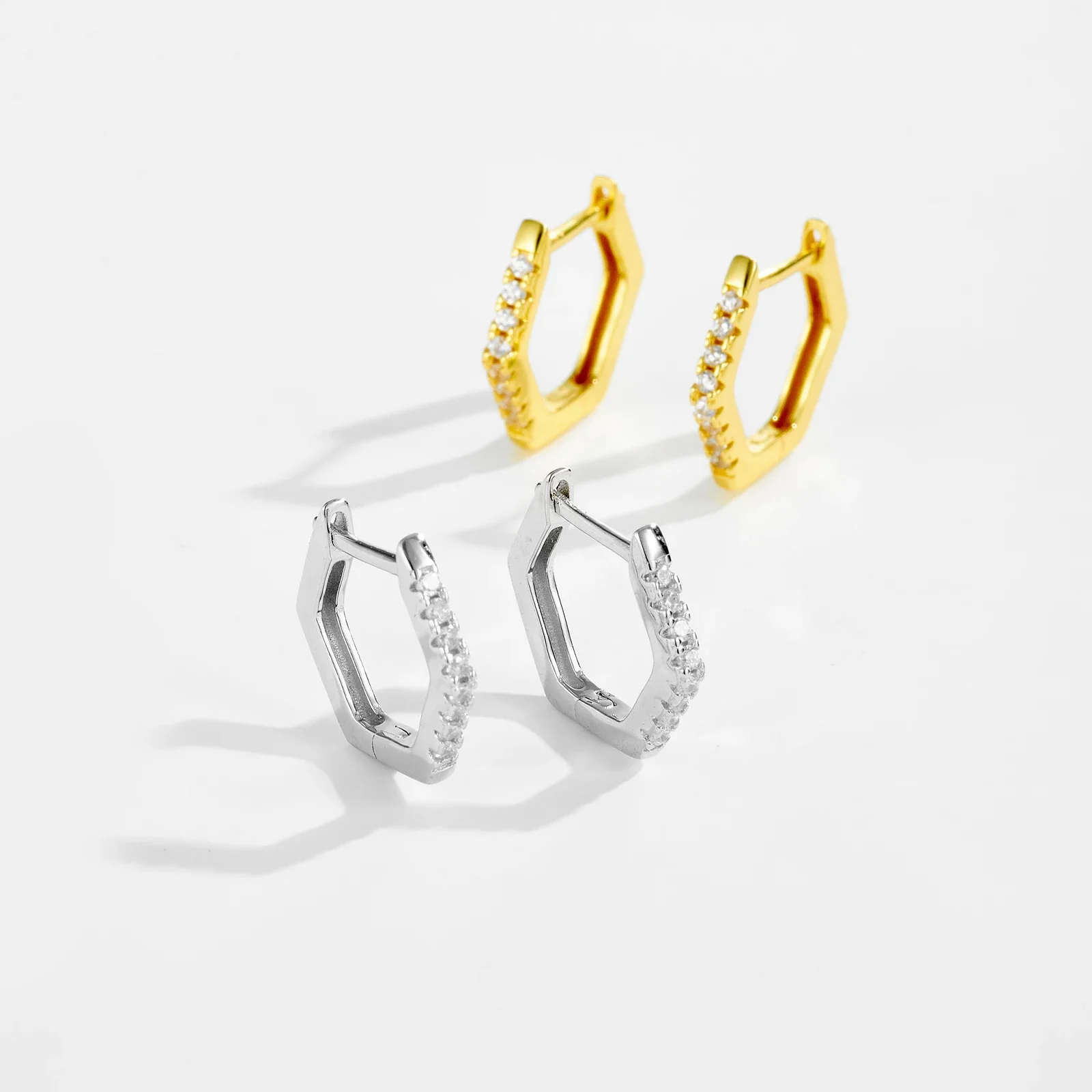 KIKICHICC-pendientes de aro con circonita cúbica geométrica para mujer, de Plata de Ley 925, clásico, de lujo, regalo de joyería para boda 2024