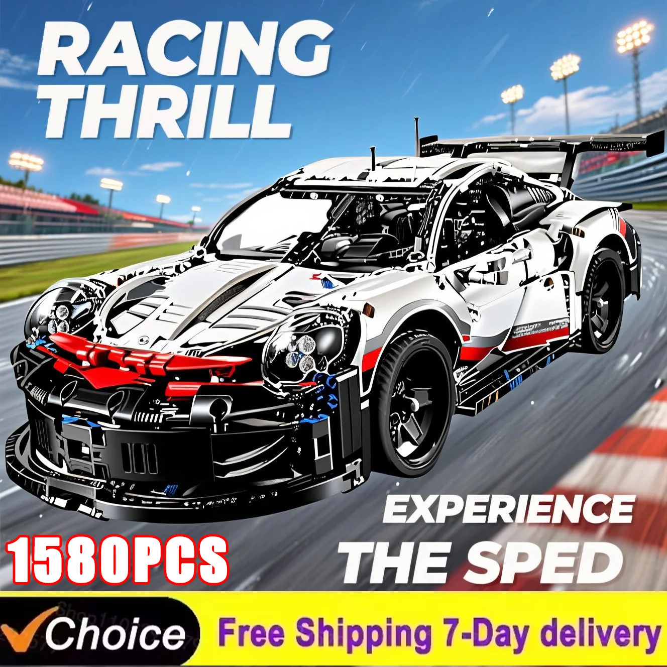 yZ[zeNjJ 1580PCS+ [VOJ[ rfBOubN 1:8 XP[ RN^u 42096 JjJO[vZbg ڍׂȃfBXvCf fR[VMtg