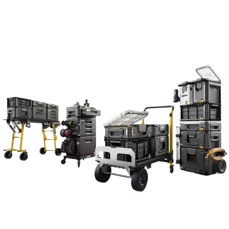 Stacked tie rod tug toolbox, multi-functional combination with car portable