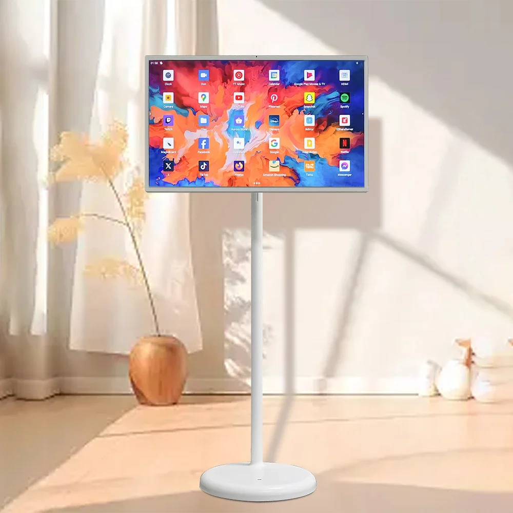 Hot sales 32 Inch 4K Screen Interactive Smart TV Portable Camera 2160P 144Hz Mobile Smart TV 21.5 Inch Portable Tv Android