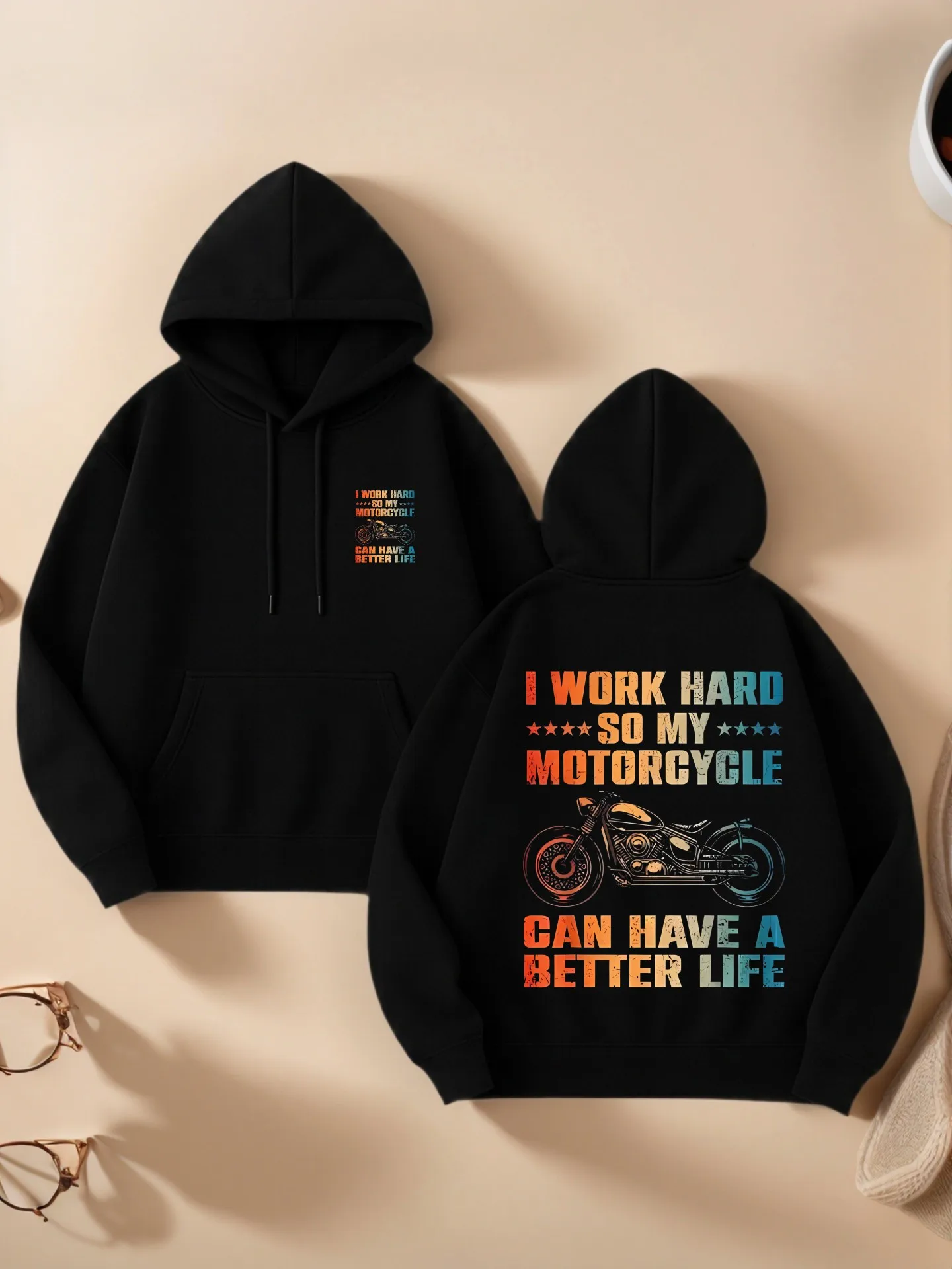 

Graphic Hoodie Women, Letter Print, Casual Aesthetic, Fleece, Casual Everyday Wear, For Young Men