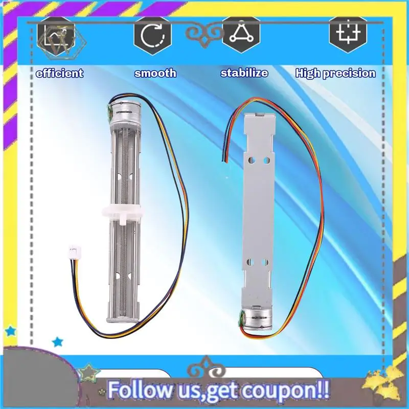 New 12V Stepper Motor Stroke 80Mm With Slider Motor For Diy Small Engraving Machine