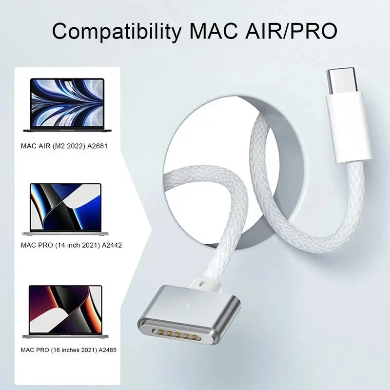 Macbook Pro用の磁気充電ケーブル,mPD140wタイプc,macbook Air用の急速