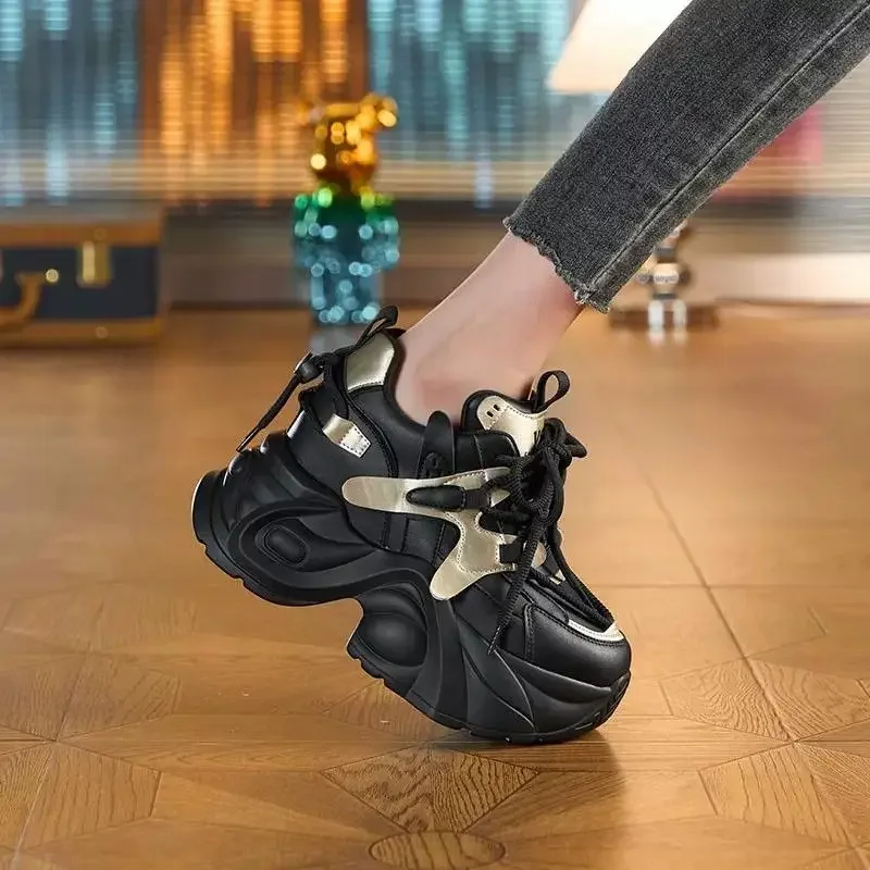 

Women Dad Shoes Trending Hot 2025 Autumn Winter Fleece Lined Casual Thick Sole Hidden Heel Lift Petite Height Increase Shoes