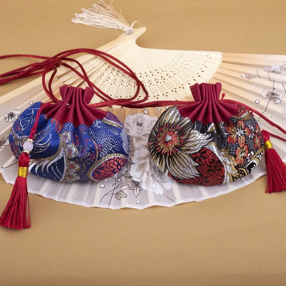 

Фестивальная сумка «Лодка-дракон», саше с цветочной вышивкой, ретро-узор, парчовая сумка для хранения ювелирных изделий, маленькая сумка, упаковка для ювелирных изделий