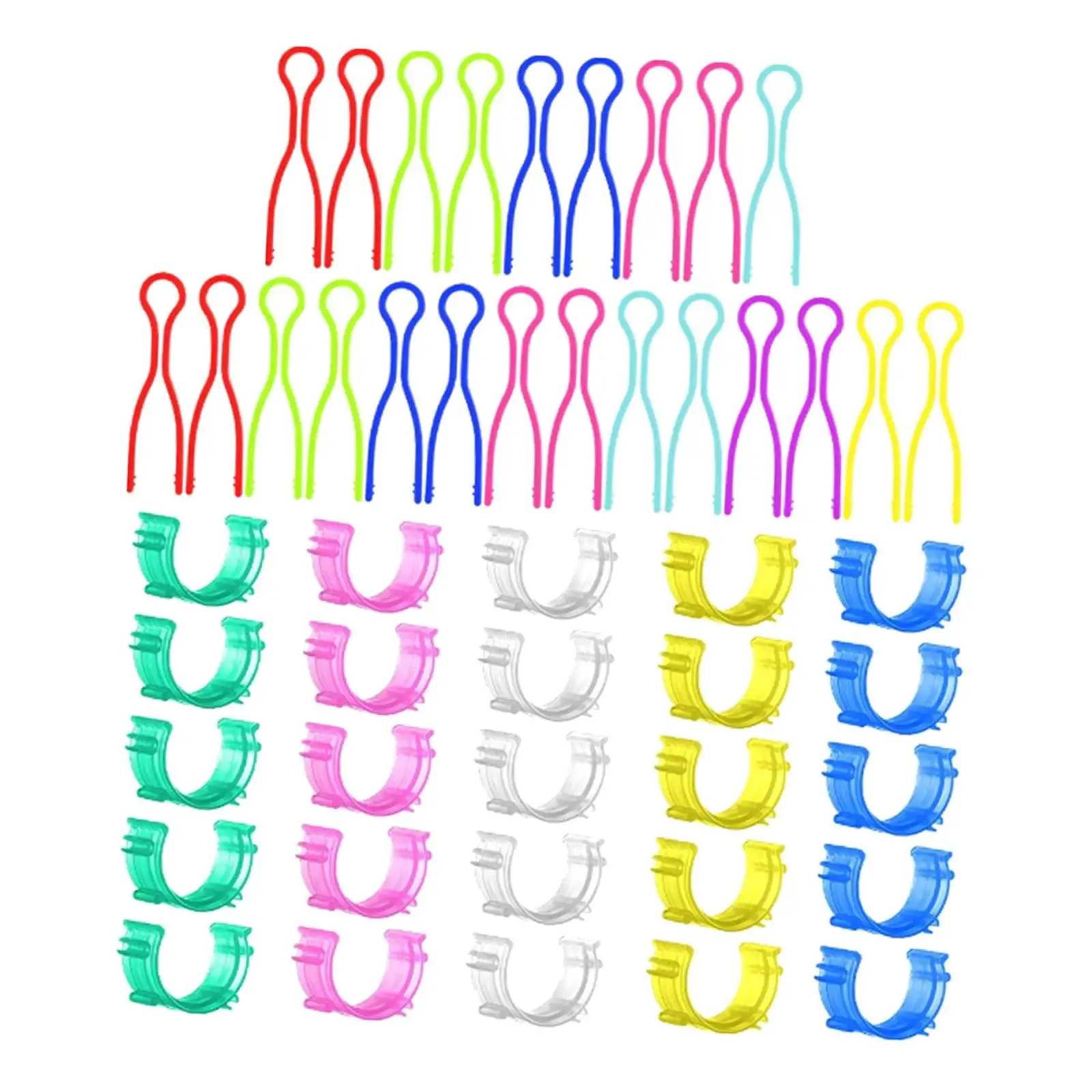 50 Pieces Sewing Thread Bobbin Clamps Holders Silicone Non-slip Clip Thread Spool Hugger Embroidery Sewing Machine Accessories