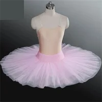 Tutús de Ballet profesional para adultos y niños, tutú de medio Ballet rígido con panqueque, faldas tutú de práctica para niñas, tutú de plato blanco para niños