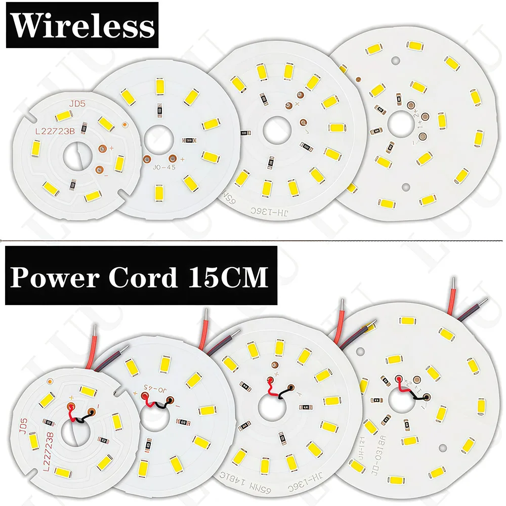 5PCS 3.7V 1.5W 2.5W LED Light Board 46mm 56mm 65mm 75mm Cool White10000K Warm White3000K For Hand‑made Desk Lamp Light Source