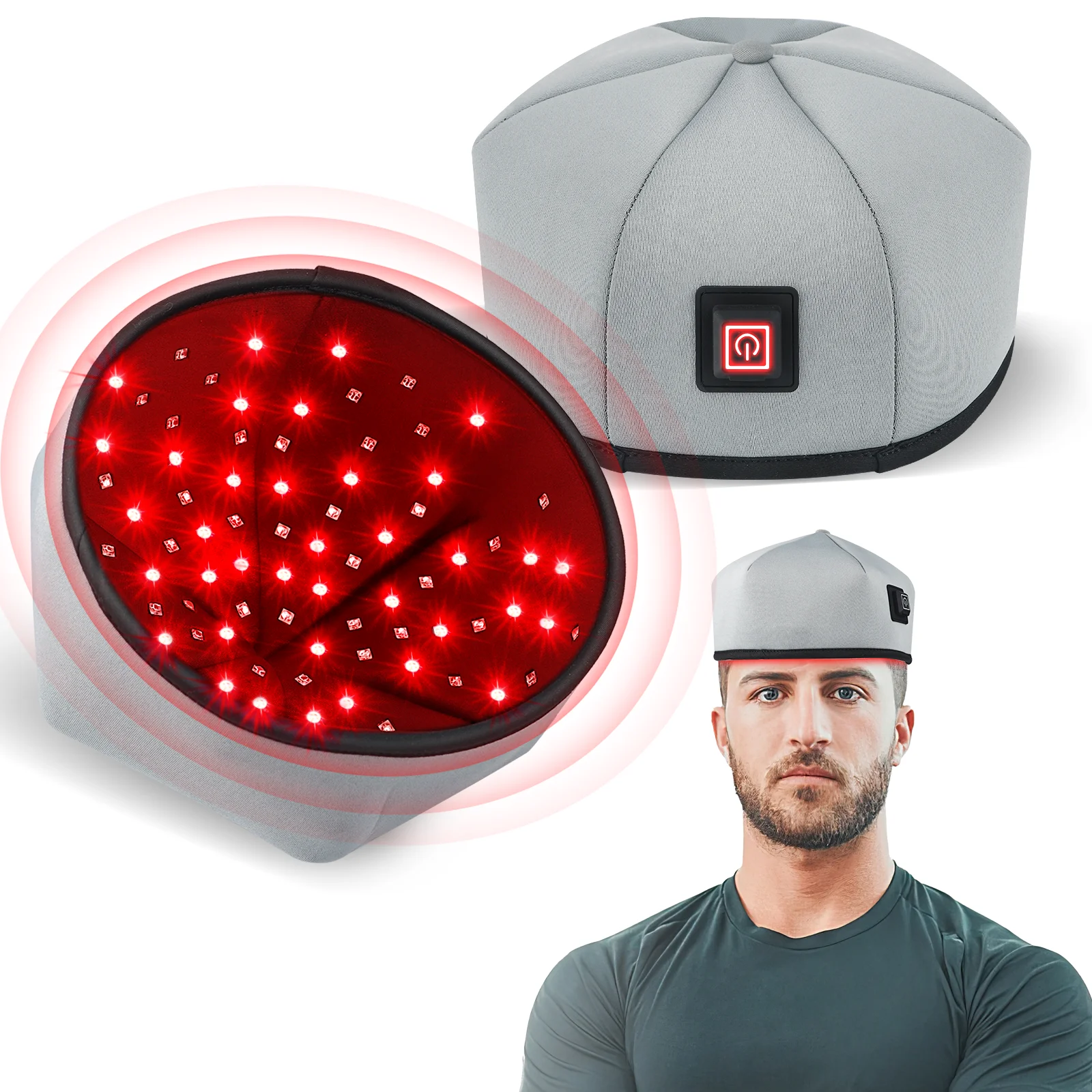 660 LED Red Light Therapy Hair Growth Helmet, Anti Hair Loss Scalp Relax Cap, Scalp Massager Hat, Relieve Headache, Anxiety & St