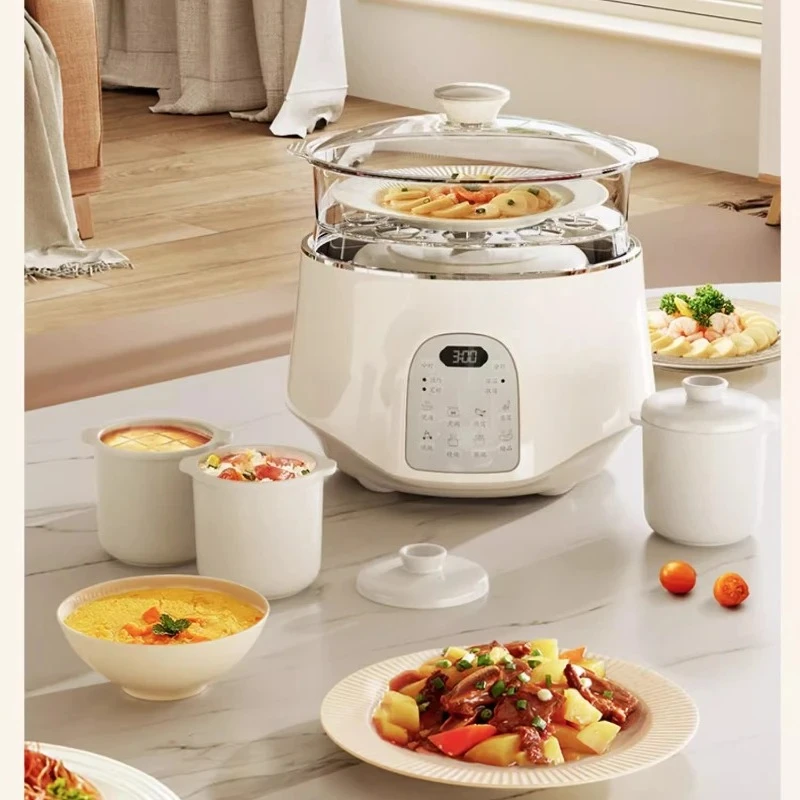 Pot Electric Stew Pot Fully Automatic Electric Stew Pot Water Separator Stew  2-4 Person Ceramic Soup