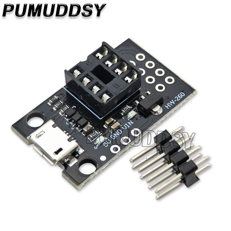 Wtykowa płytka rozwojowa ATTINY13A ATTINY dla ATtiny25/ATtiny45/ATtiny85 edytor programowania złącze zasilania Micro Usb