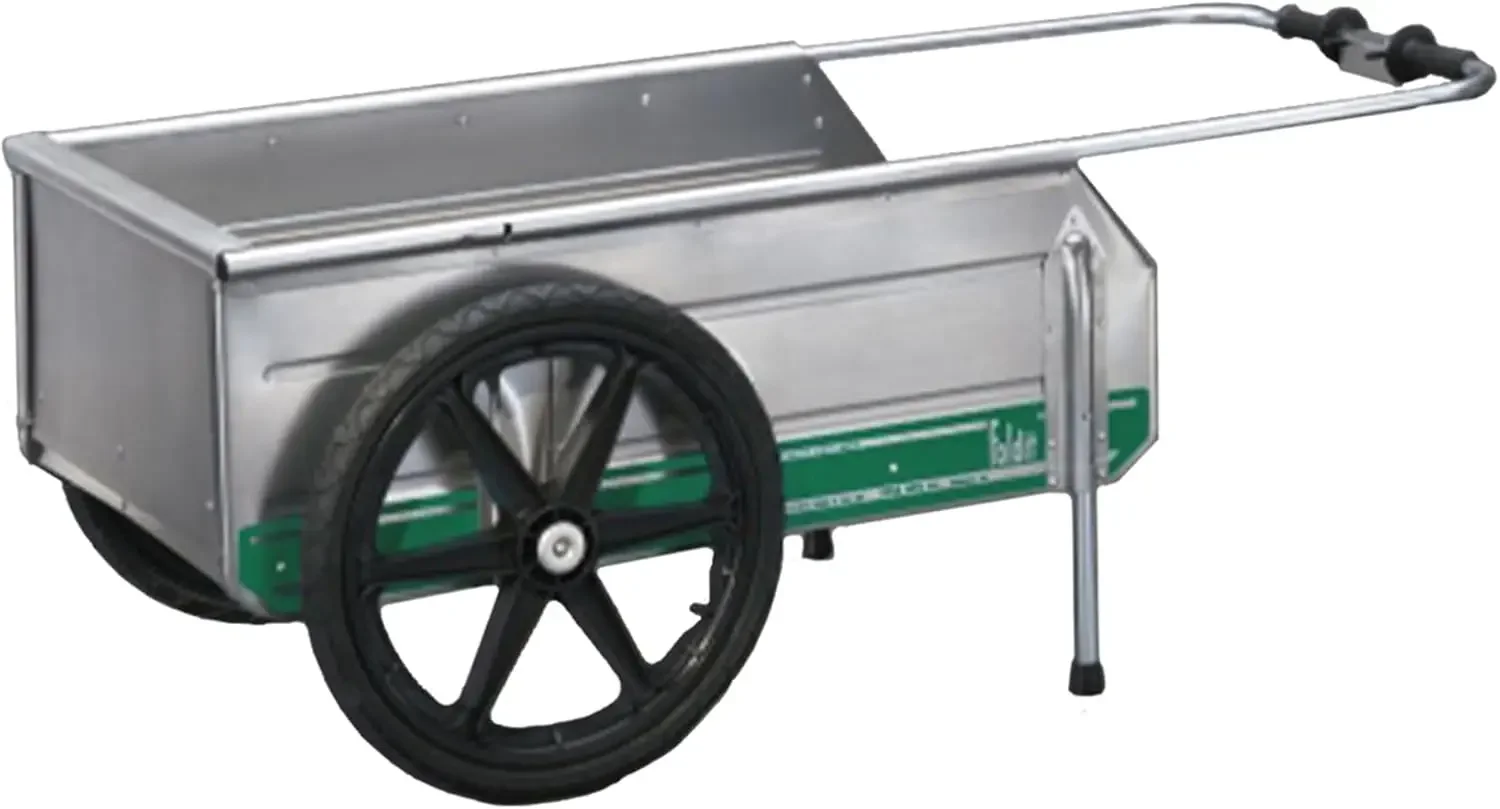 Portable Rust Corrosion Resisting Aluminum Folding Utility Cart with 300 Pound Capacity, Silver