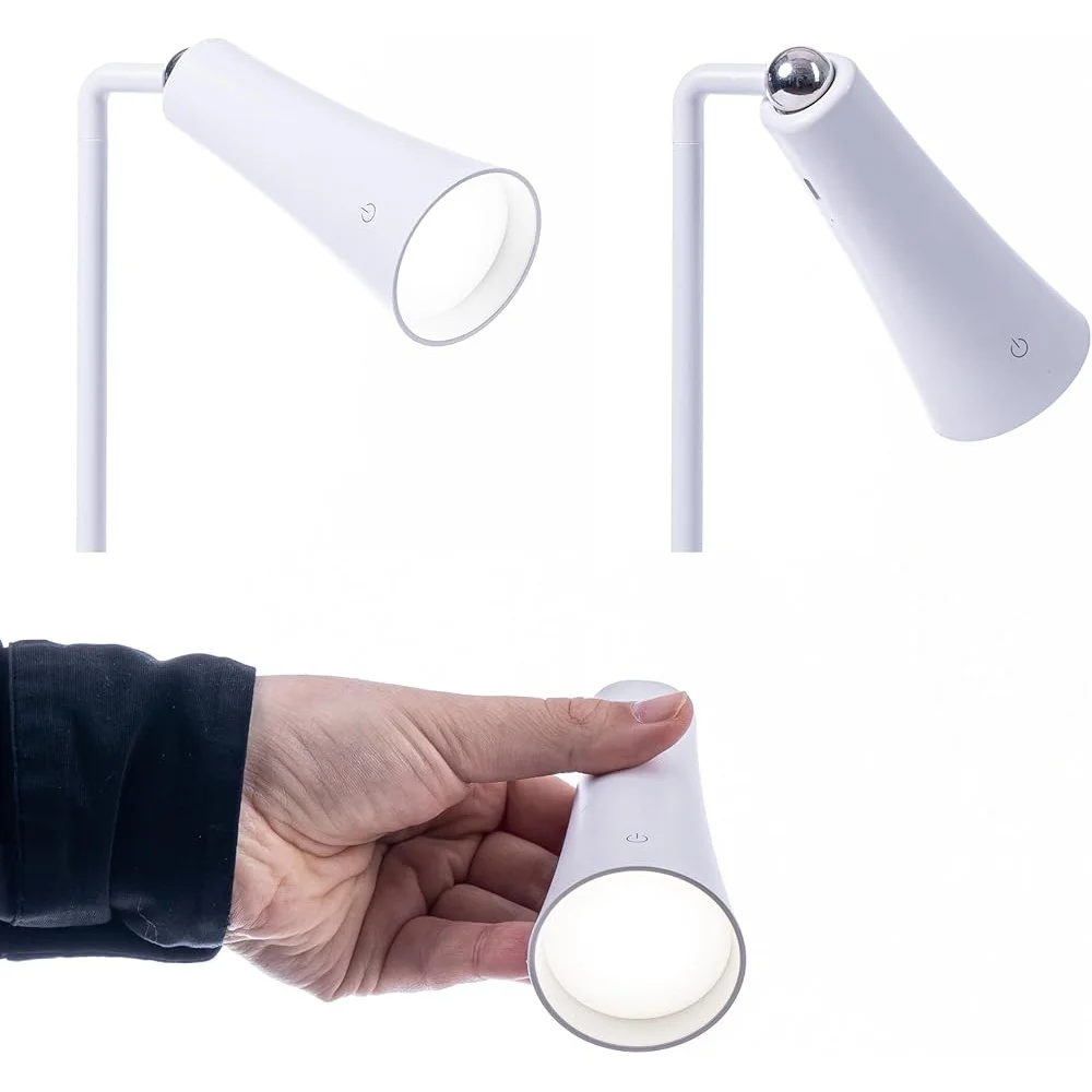 4-in-1 Rechargeable LED Desk Wall Clamp Lamp Flashlight with Magnetic Base 270° Flexible Arm 4-Level Brightness Portable