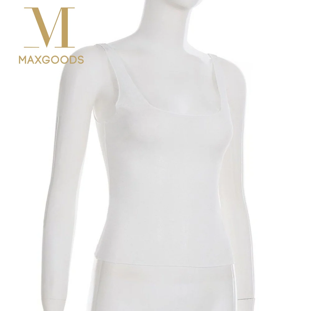 Y2k Accessories Transparent Mesh Tank Top U-Neck H-Shape Vest Slim Fit Top Solid White See Through Crop Top Women