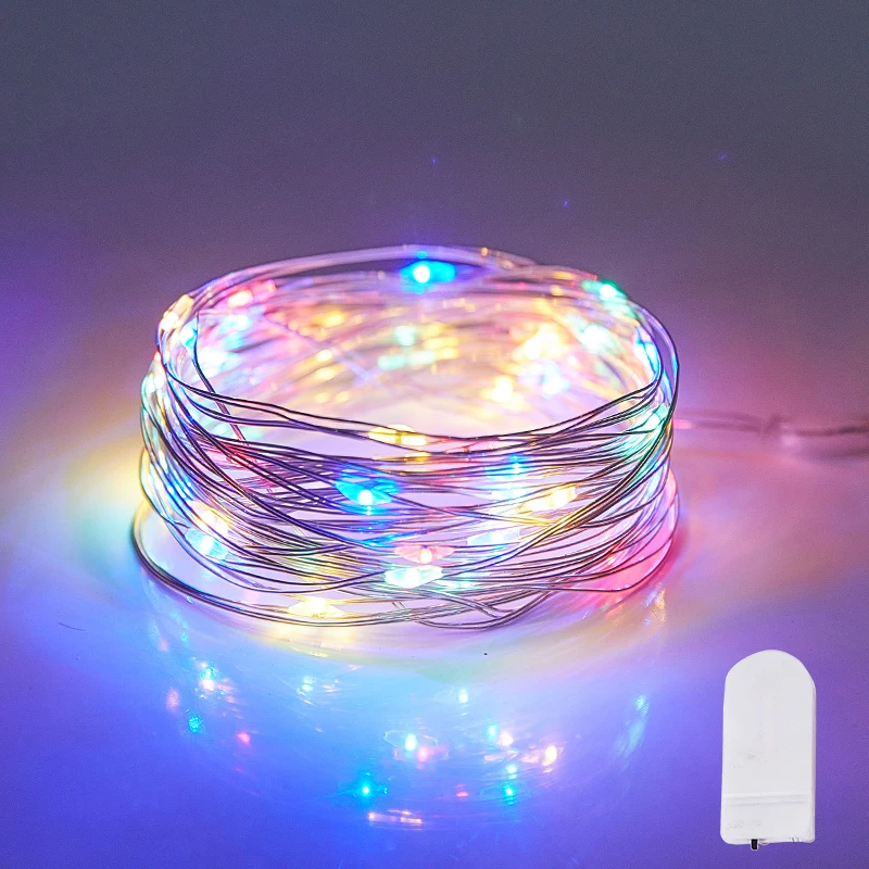 LED Lights Garlands Copper Wire Garland Fairy Light String Battery-Operated Christmas Ornaments Wedding Party Xmas Decoration