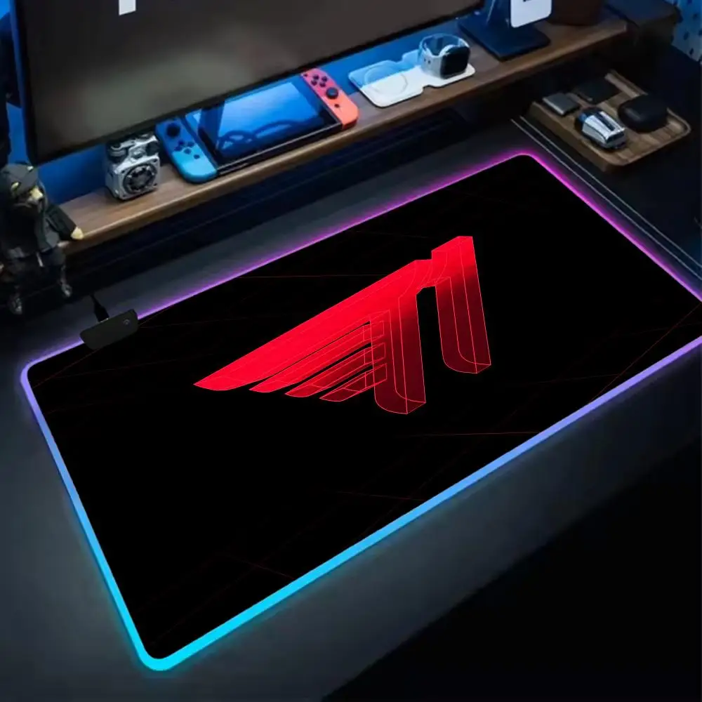 New World Champion SKT T1 Mouse Pad RGB Extra Large Mouse Pad for Gaming, Smooth Surface, Non-Slip, Customizable Lights