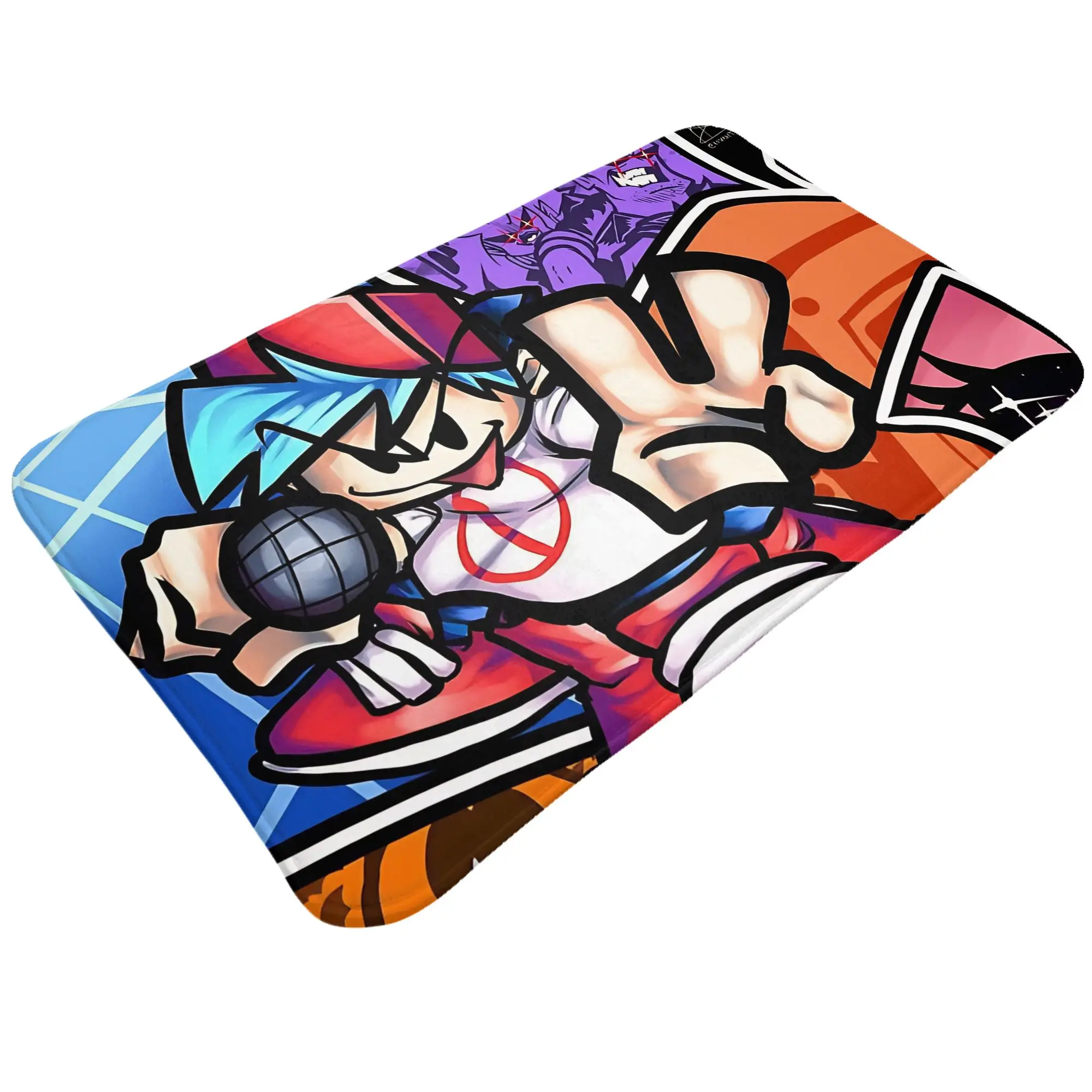 Friday Night Funkin Poster  Decorations Bedroom Mat FNF Doormat Living Room Carpet Outdoor Rug Home Decor