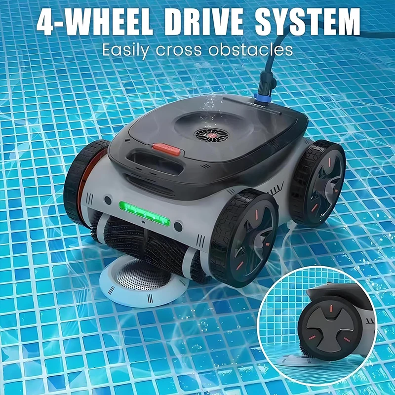 Cordless Wall Climbing Vacuum Cleaner Suction Swimming Pool Automatic Cleaner Robot