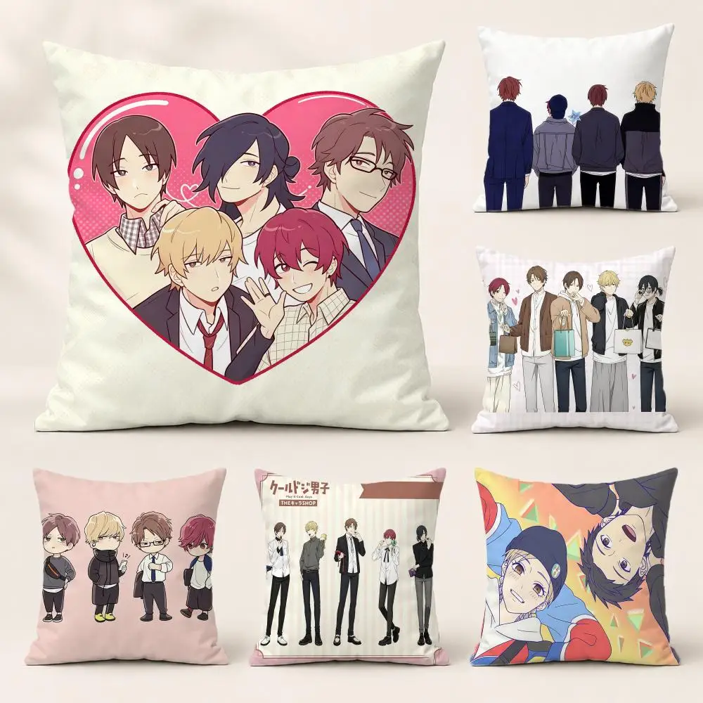 Anime C-Cool D-Doji D-Danshi Cushion Cover Washable Soft Thick Cushion Cover Decorative Pillowcase for Sofa Living Room Home