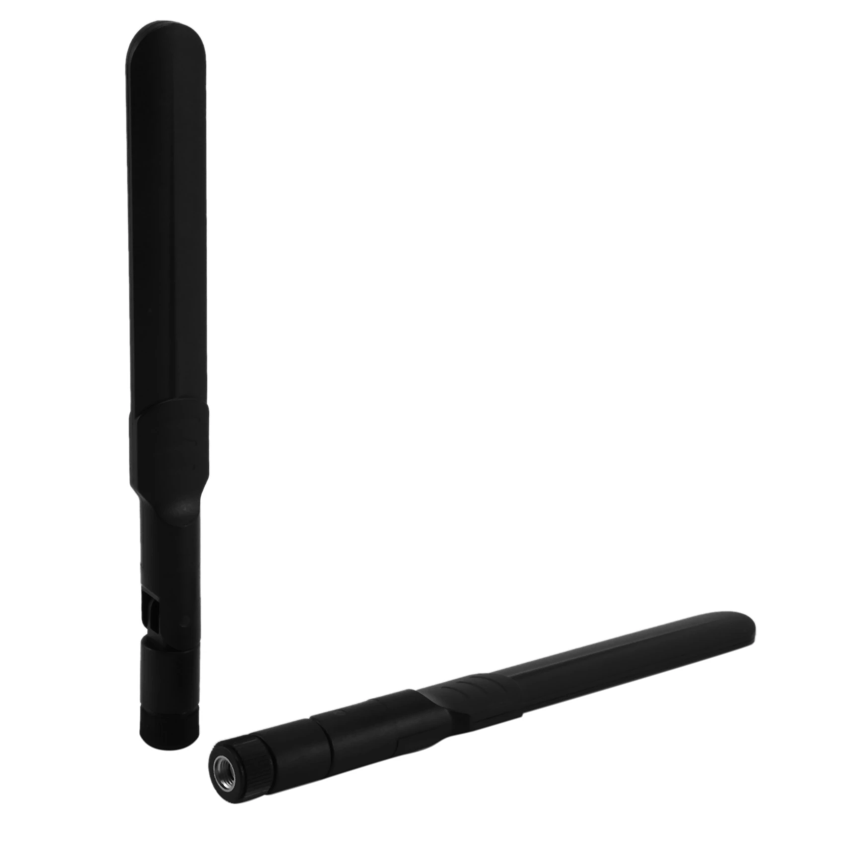 Dual Band WiFi 2.4GHz 5GHz 5.8GHz 8DBi RP-SMA Male Antenna & 20cm 8 Inch U.FL to RP-SMA Female Pigtail Cable 2-Pack