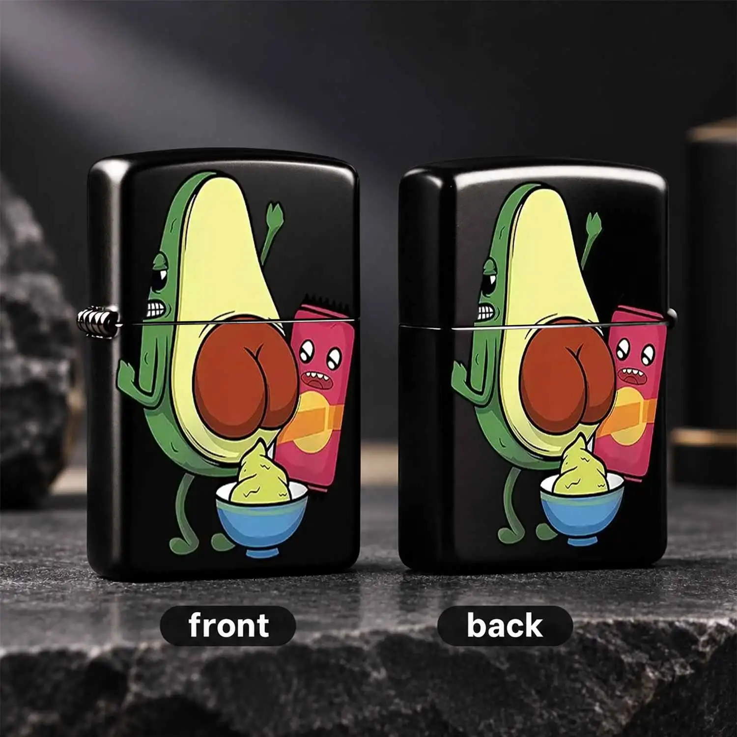 Fun Avocado Pattern Lighter, Cartoon Seasoning Packet Creative Stylish Portable Ignition Device, Practical Accessory For Home Camping Gathering, Unique Quirky Trendy Gift For Friends, Suitable For Daily Multi-Scene Appl A Humorous And Inter