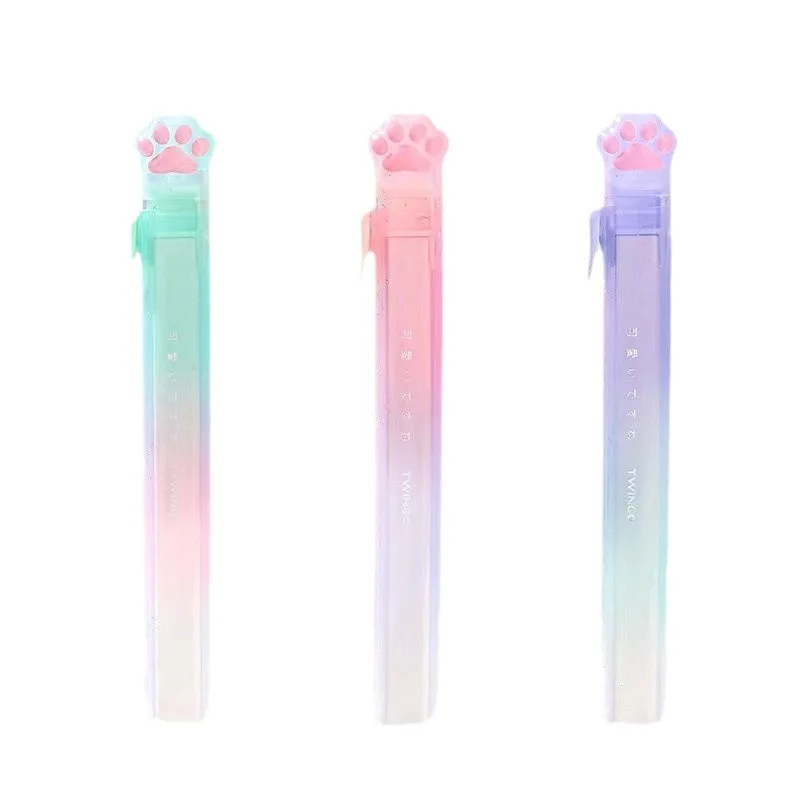 TWINGO Push Pull rubberen gum - Kawaii Cat Paw Design, schattige gum voor kinderen, studenten en schoolbenodigdheden, cadeaupapier