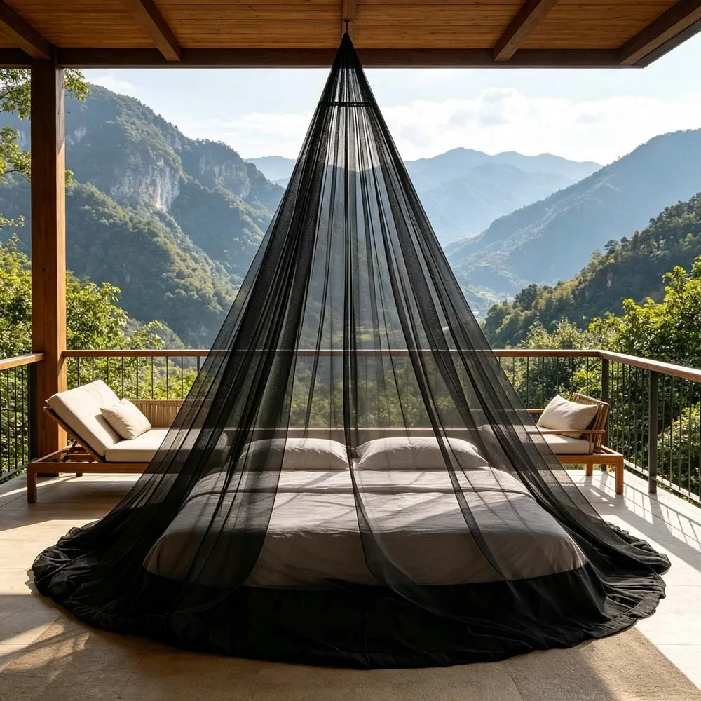 Sommer-Hängekuppel-Moskitonetz, Moskitoschutzgaze für Zuhause, Outdoor und Camping, Höhe 220 cm – Detail 6