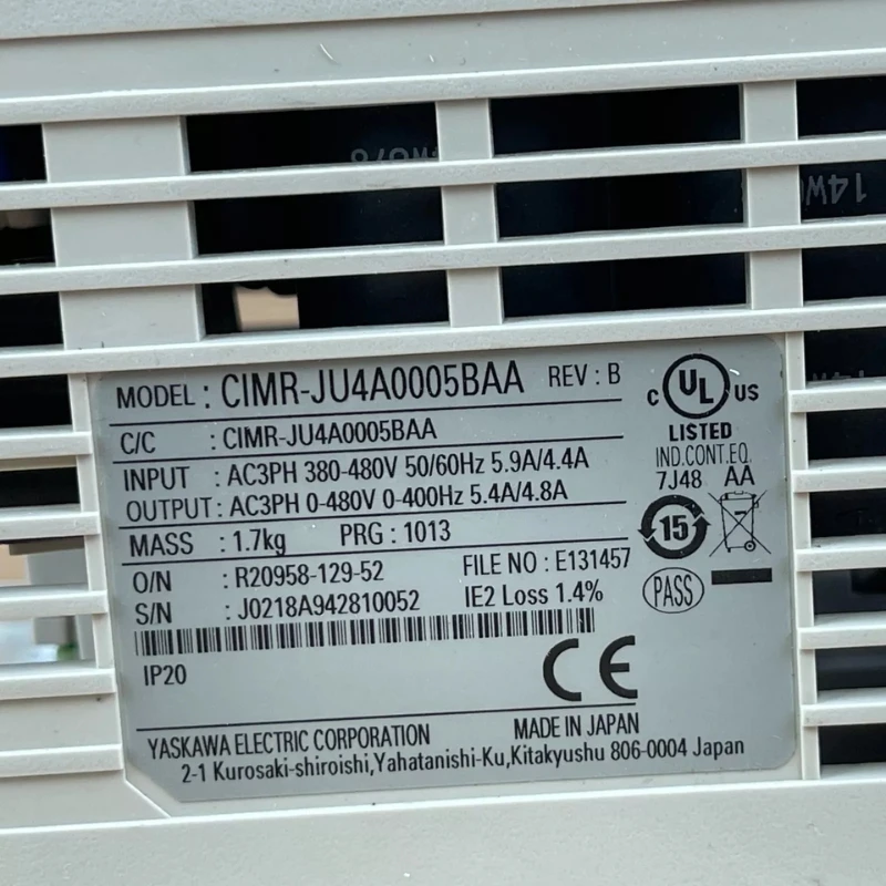 New Yaskawa CIMR-JU4A0005BAA Inverter Fast Delivery