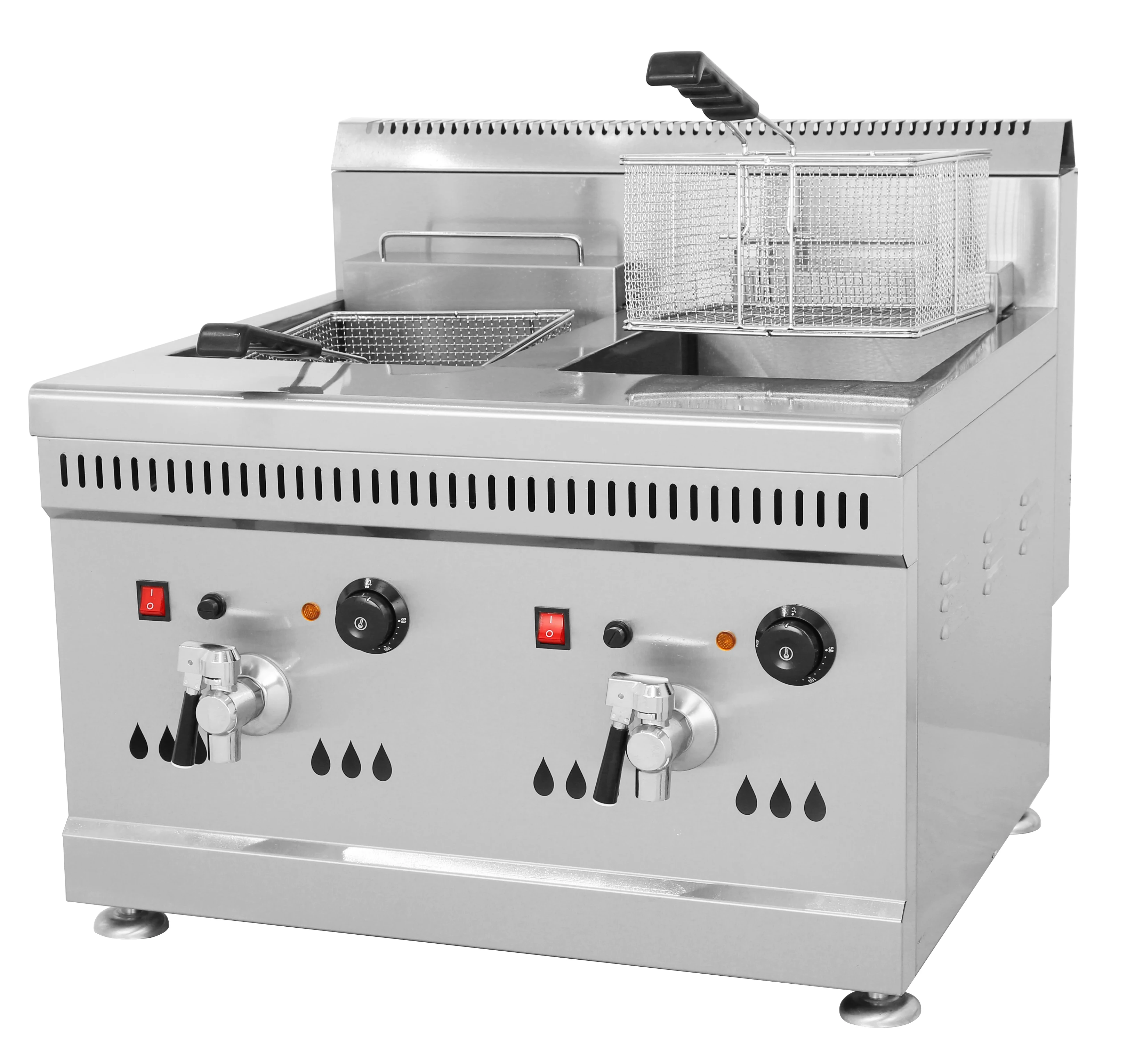 

12L *2 Tank Commercial Propane Gas Deep Fryers