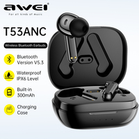 Awei Bluetooth Earphones T53 ANC ENC Earbuds V5.3 Wireless Headphones Bluetooth 360° Hifi Stereo Sound Sports Headset Gaming