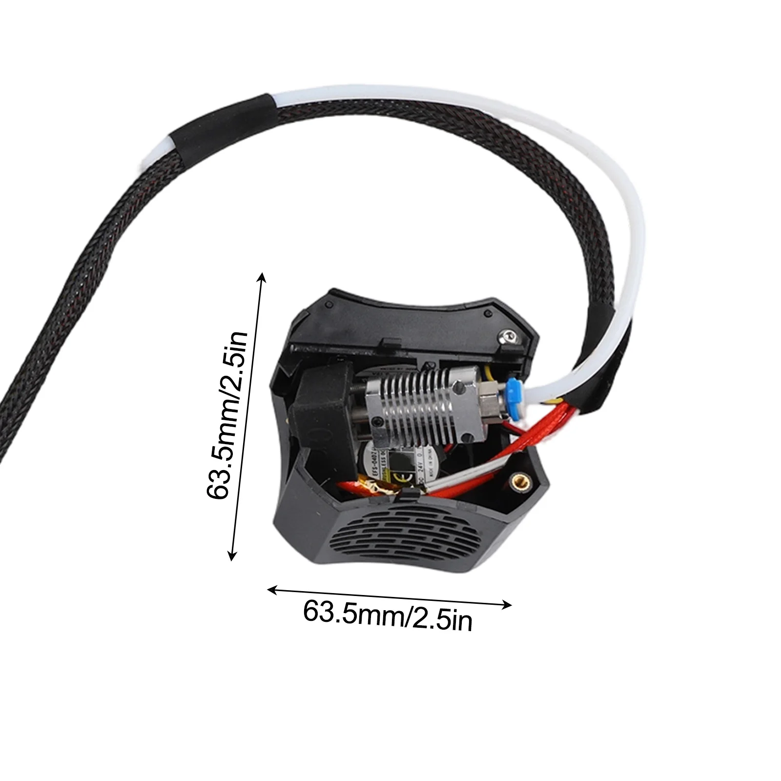 Assembled Hot End Kit Compatible with For Ender 3 V2 Featuring Uniform Melting Capability Dual Fan Mounting and Sturdy Housing
