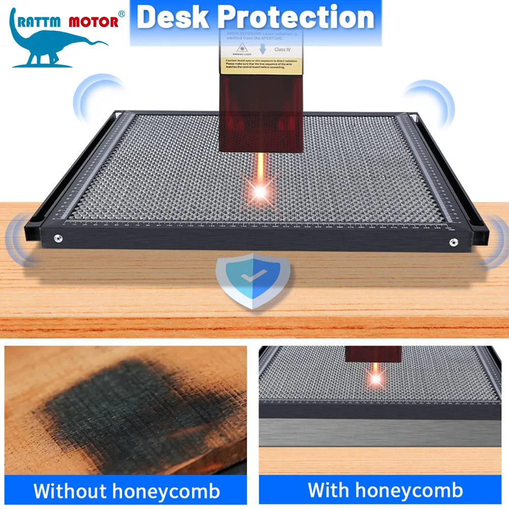 RATTM laser engraver honeycomb plate (with 500x500mm 400x400mm aluminum plate) for CNC laser cutting machine working plate
