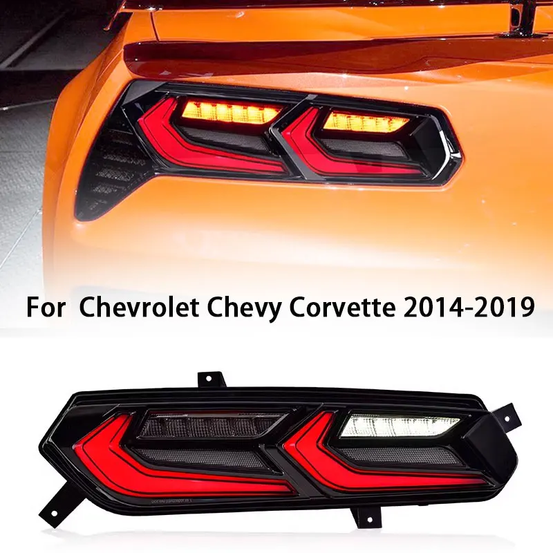 

Светодиодный задний фонарь для Chevrolet Corvette c6 Светодиодный задний фонарь 2014-2019, задний противотуманный тормозной сигнал поворота, автомобильные аксессуары