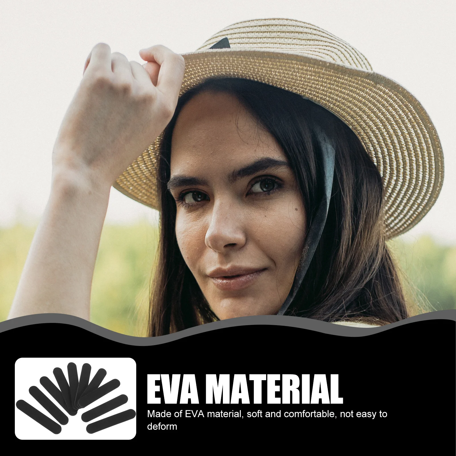 Reductor de circunferencia de sombrero para mujer, cinta reductora de tamaño de 10 piezas, dispositivo pequeño de inserción, compatible con revestimiento de Eva para adultos, hombre y mujer